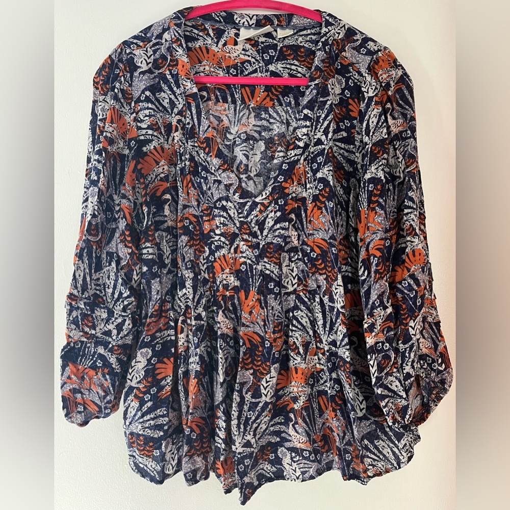 Maeve by Anthropologie print blouse